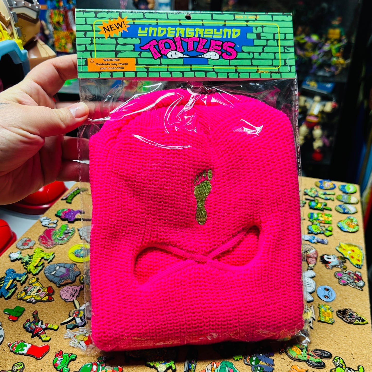 Ninja Toitles FOOT SKI-MASK!