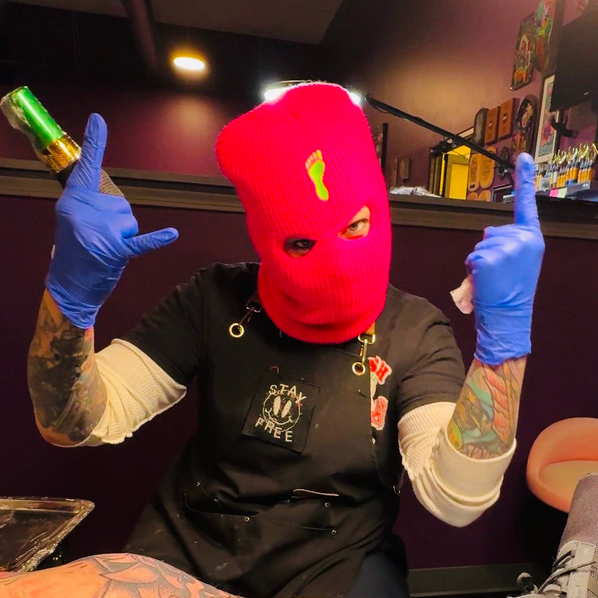 Ninja Toitles FOOT SKI-MASK!