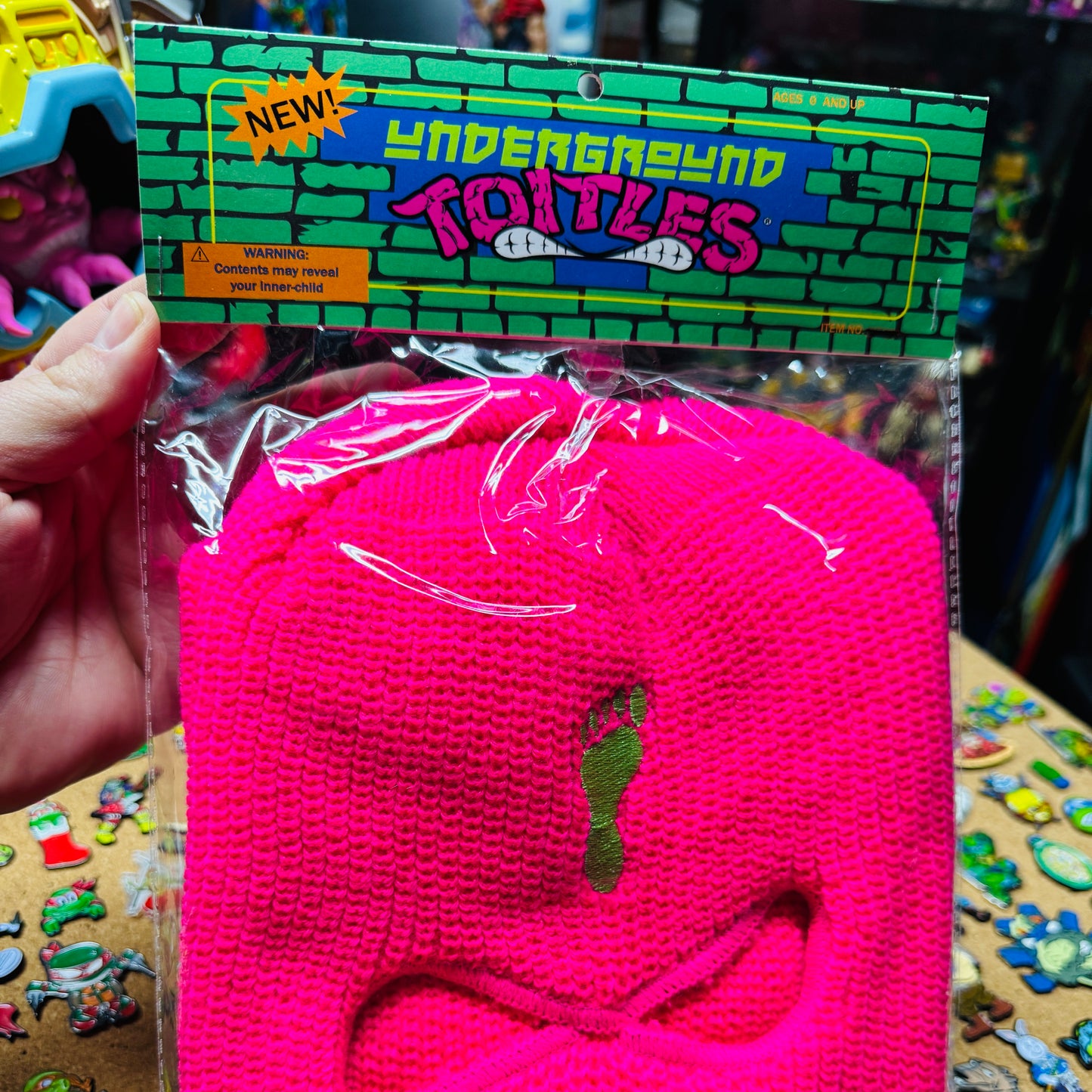 Ninja Toitles FOOT SKI-MASK!