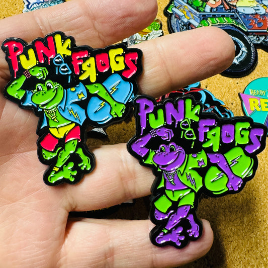 "Punk Frogs" 2" Soft Enamel Pins