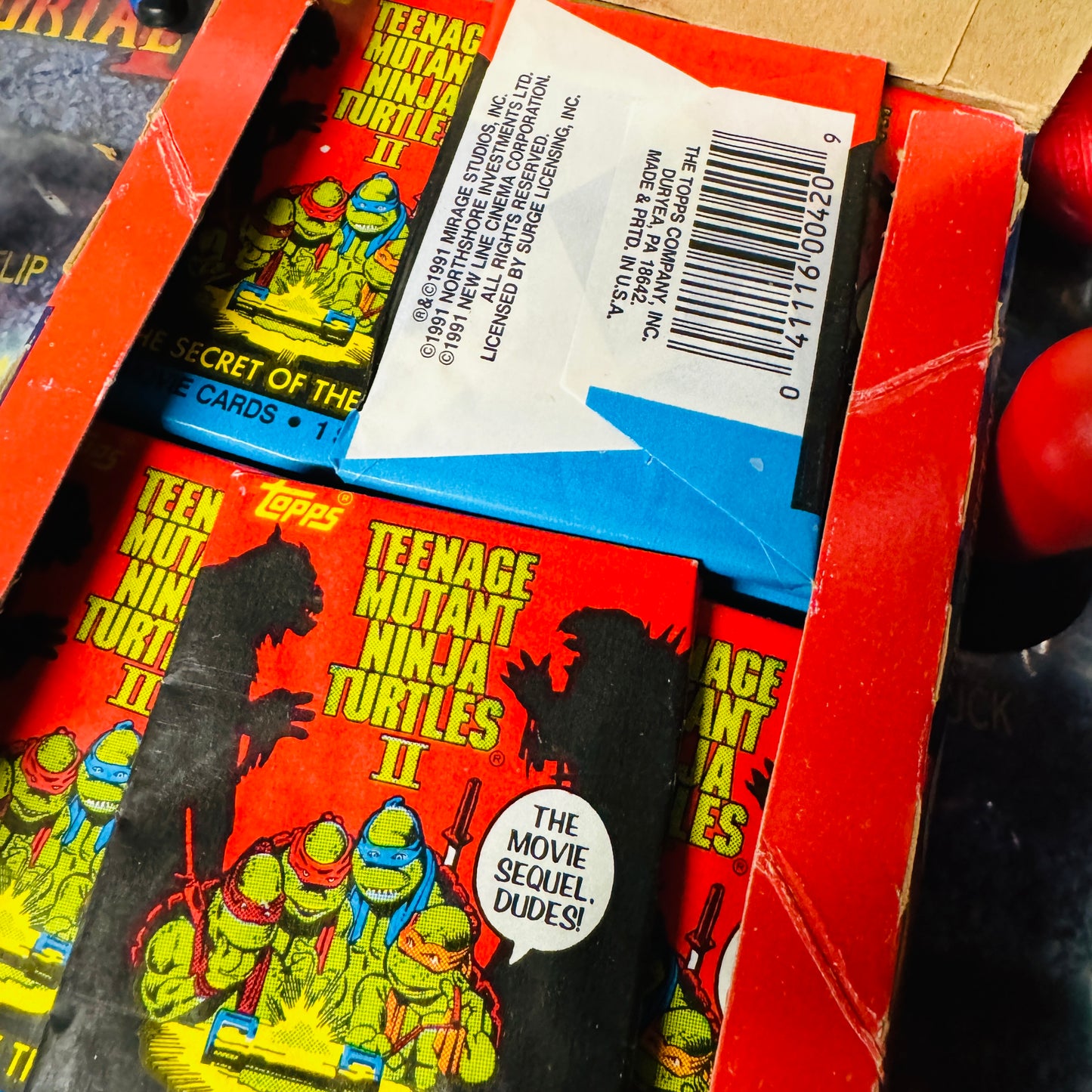 1991 WAX Pack TMNT Secret of the Ooze Trading Cards