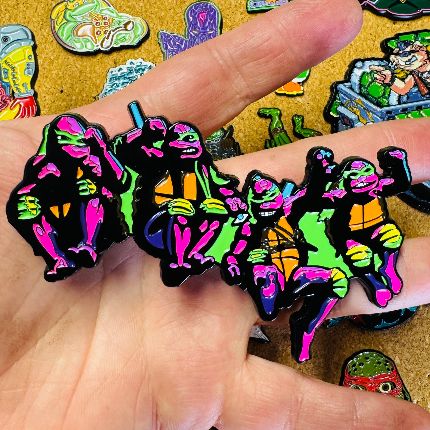 "Ooze Ninja Toitles Intro" 4" Soft Enamel Pin