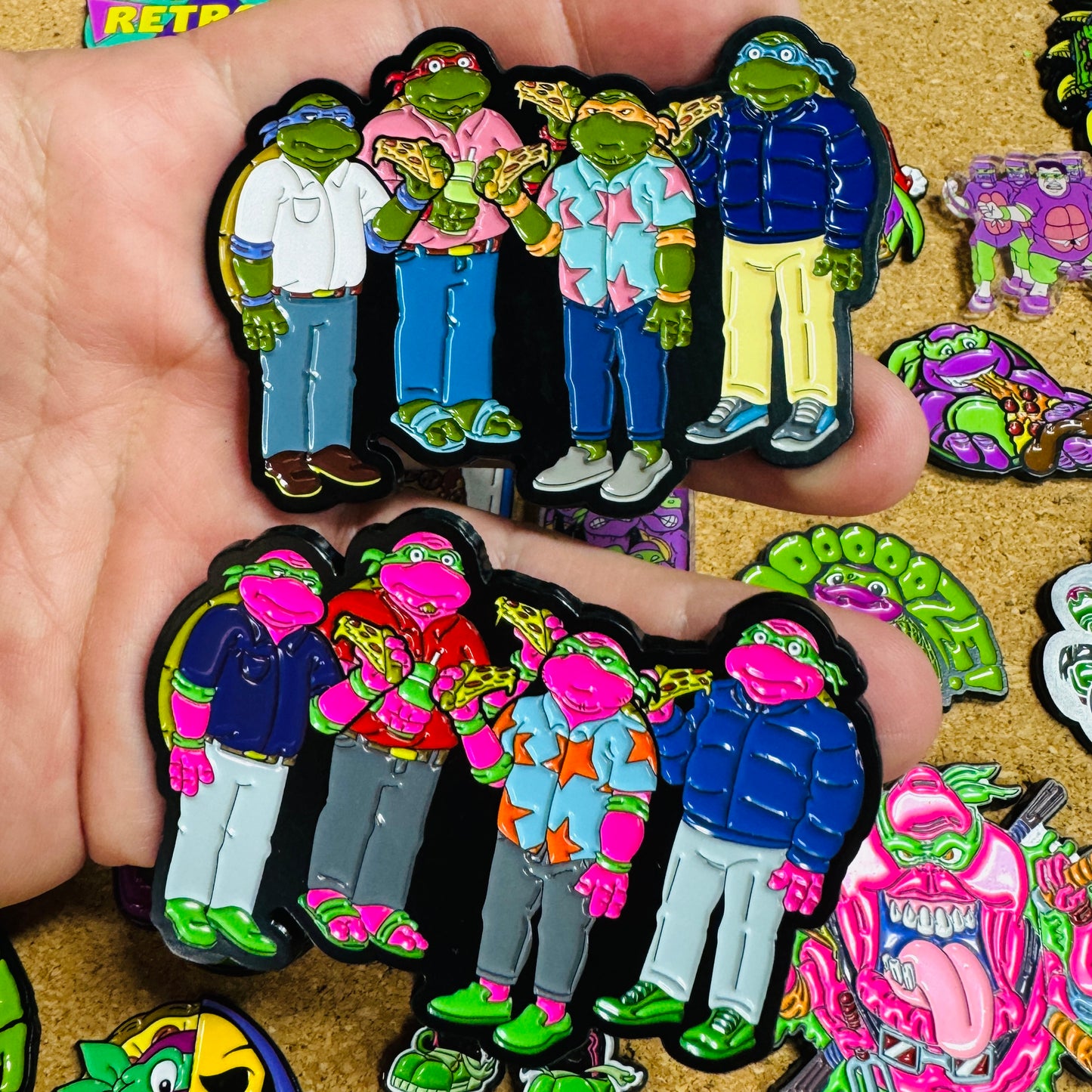 "Middle-Aged Ninja Toitles" 3" Wide - Soft Enamel Pin